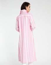 Load image into Gallery viewer, Tamron 3/4 Sleeve Linen Variegated Stripes Dress