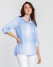 Load image into Gallery viewer, Charlotte 3/4 Sleeve Ombre Gingham Tunic