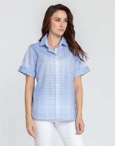 Layla Short Sleeve Ombre Gingham Shirt