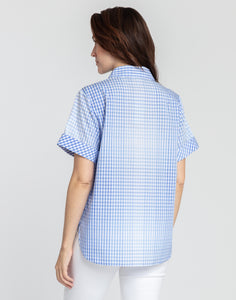 Layla Short Sleeve Ombre Gingham Shirt