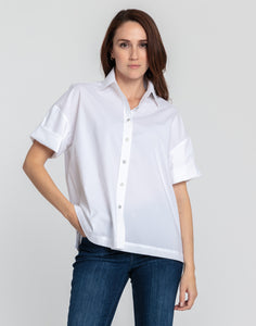 Daryl Elbow Sleeve Cotton Shirt