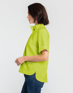 Aileen Short Sleeve Luxe Linen Top
