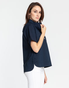 Aileen Short Sleeve Luxe Linen Top