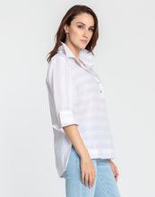 Load image into Gallery viewer, Charlotte 3/4 Sleeve Luxe Linen Cabana Stripes Top