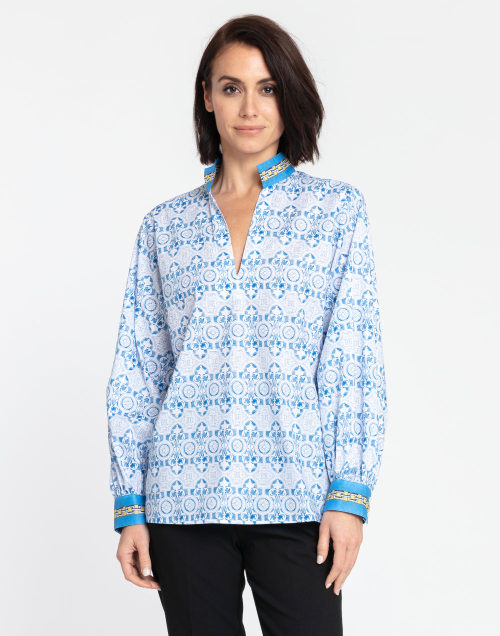 Billie Long Sleeve Seville Print Top