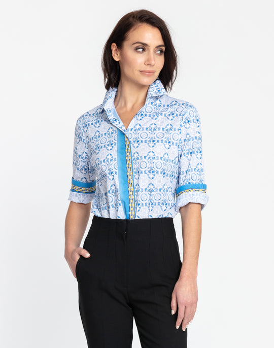 Margot 3/4 Sleeve Seville Print Shirt