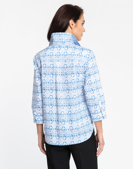 Margot 3/4 Sleeve Seville Print Shirt