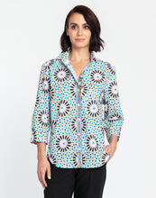Load image into Gallery viewer, Halsey 3/4 Sleeve Granada Tile Print Shirt