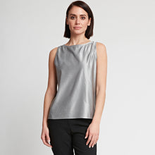 Load image into Gallery viewer, Liza Sleeveless Convertible Neckline Silk Blend Satin Tank