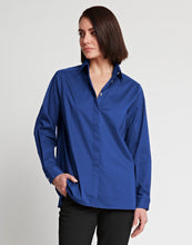 Load image into Gallery viewer, Sara Long Sleeve Pleated Back Cotton Shirt