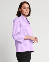 Load image into Gallery viewer, Helena 3/4 Sleeve Ruffle Neck Cotton Top