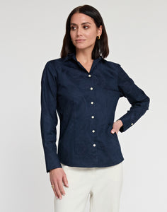 Diane Long Sleeve Cotton Fitted Shirt