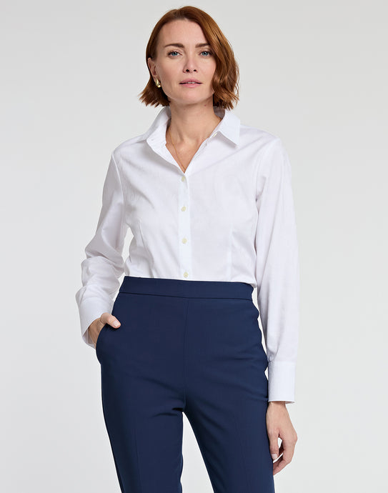 Diane Long Sleeve Cotton Fitted Shirt