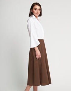 Carolyn A-Line Cotton Skirt