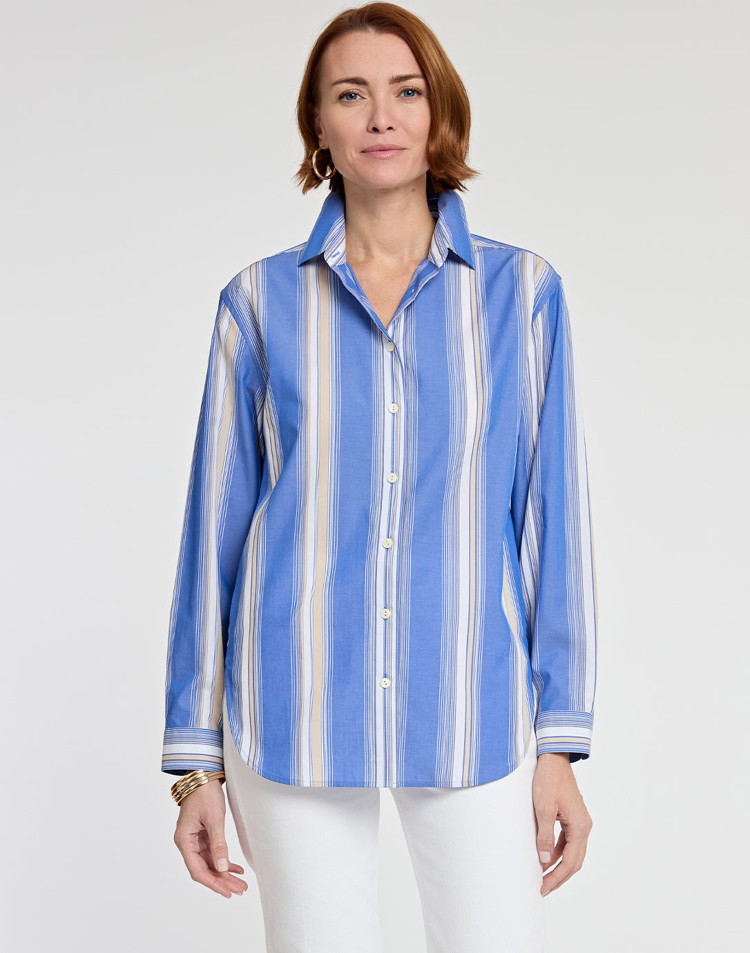 Halsey Long Sleeve Awning Stripe Shirt – Hinson Wu