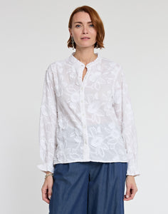 Nicola Long Sleeve Floral Applique Shirt