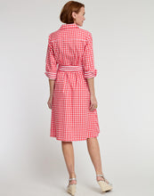 Load image into Gallery viewer, Tamron 3/4 Sleeve Stripe/Gingham Combo Dress