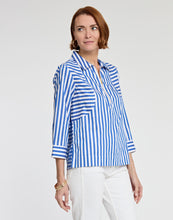 Load image into Gallery viewer, Alexis 3/4 Sleeve Stripe/Gingham Combo Top