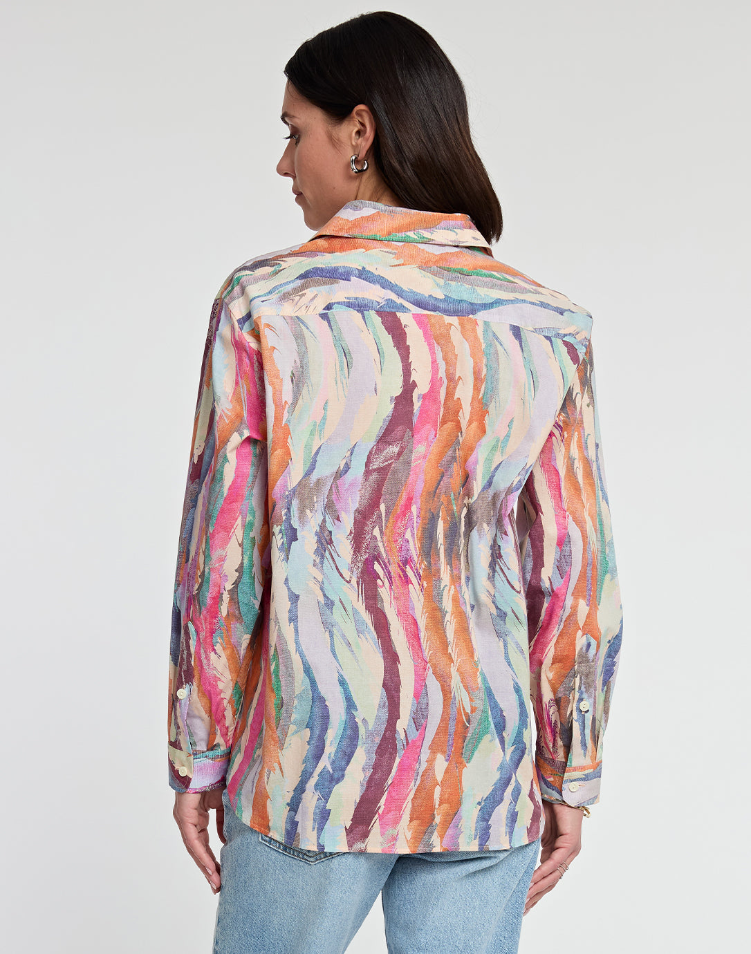 Halsey Long Sleeve Brushstroke Print Shirt – Hinson Wu