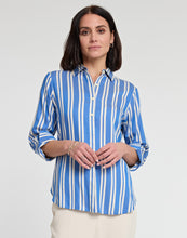 Load image into Gallery viewer, Zoey 3/4 Sleeve Tencel Railroad Stripe Print Shirt