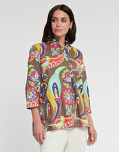Load image into Gallery viewer, Sara 3/4 Sleeve Bali Paisley Print Shirt