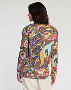 Halsey Long Sleeve Bali Print Shirt