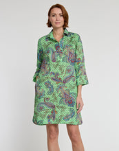 Load image into Gallery viewer, Aileen 3/4 Sleeve Luxe Linen Foulard Paisley Print Dress