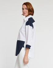 Load image into Gallery viewer, Halsey 3/4 Sleeve Colorblock Cotton Shirt