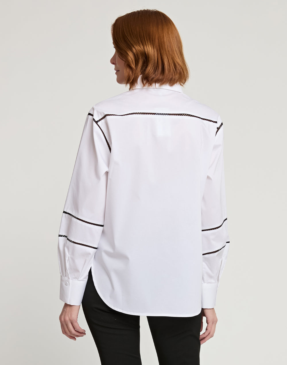 FINAL SALE / NO RETURNS, NO EXCHANGES - Halsey Long Sleeve Black Trimmed Shirt