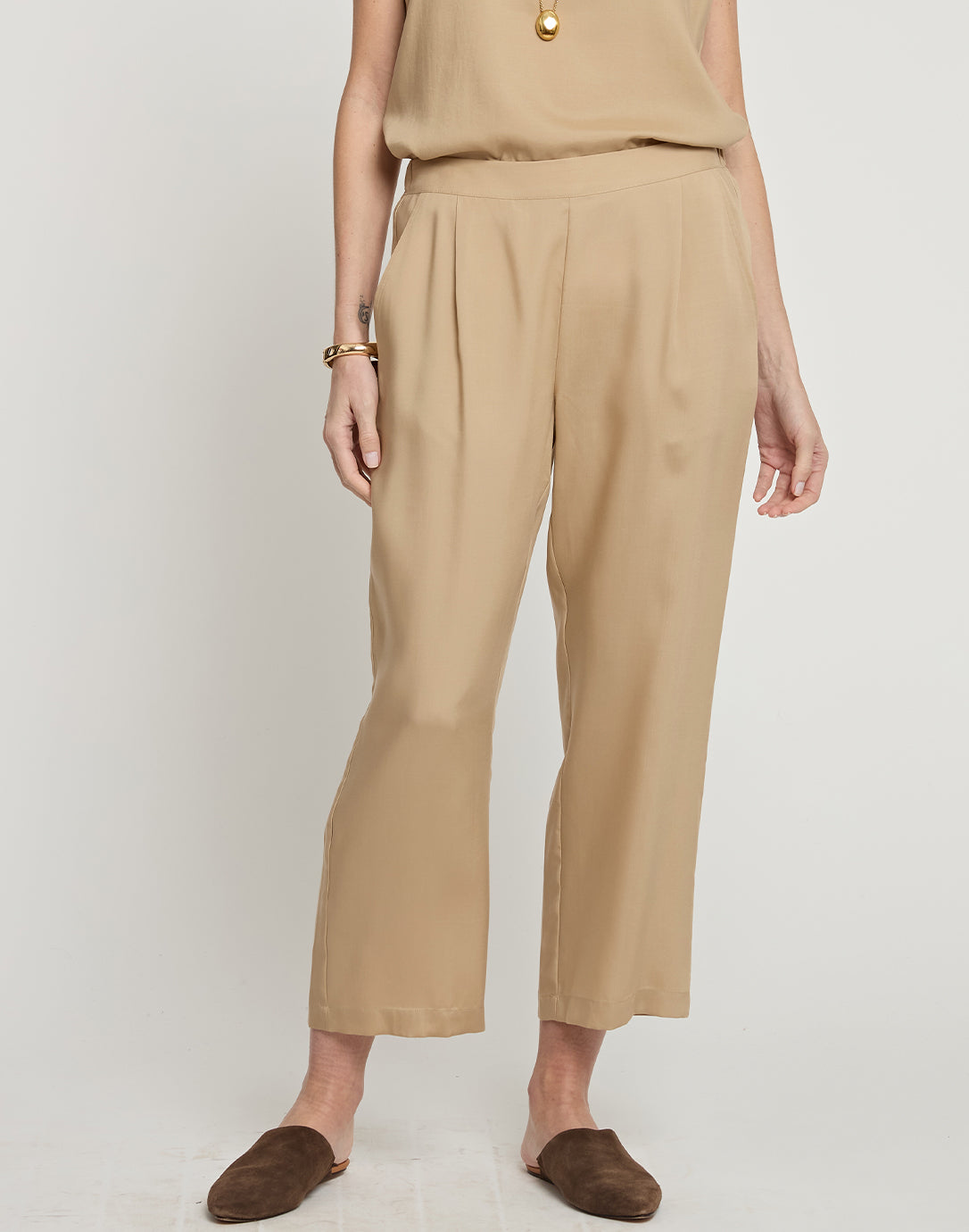 【honey mi honey】quilting over coat pants flower jacquard wide pants