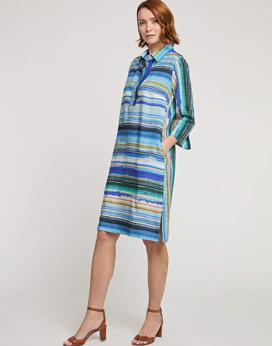 Hinson Wu Charlotte 3/4 Sleeve Amalfi Print Dress main image 1