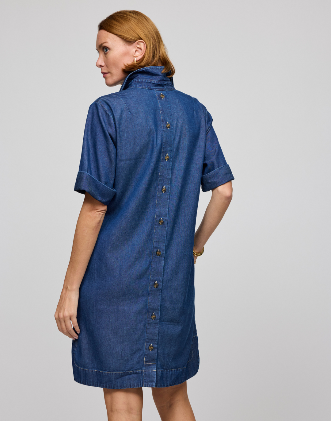 Aileen Short Sleeve Denim Dress – Hinson Wu Aileen Short Sleeve Denim Dress – Hinson Wu