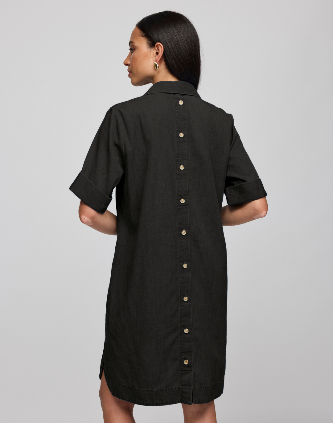 Aileen Short Sleeve Denim Dress Hinson Wu Aileen Short Sleeve Denim Dress Hinson Wu