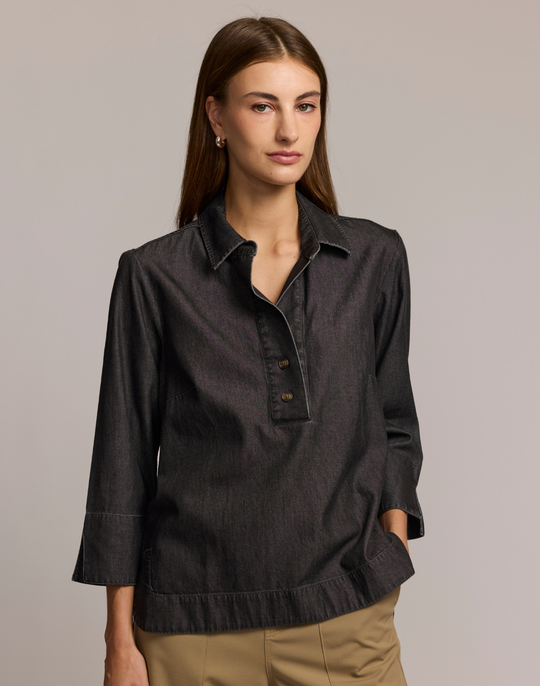Aileen 3/4 Sleeve Denim Shirt