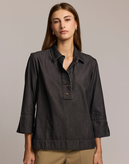 Aileen 3/4 Sleeve Denim Shirt