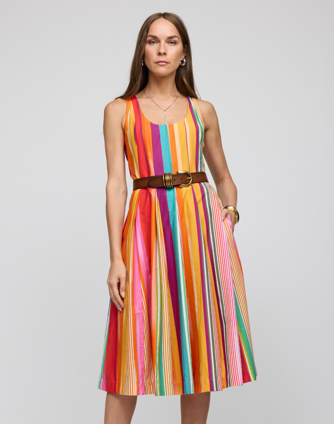 Stacci Sastre Reed Stacci Sleeveless Ombre Stripe Dress – Hinson Wu
