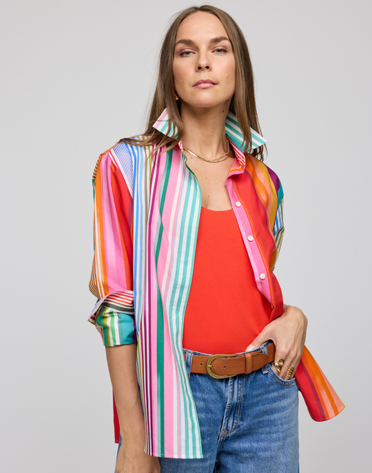 Halsey Long Sleeve Ombre Stripe Shirt