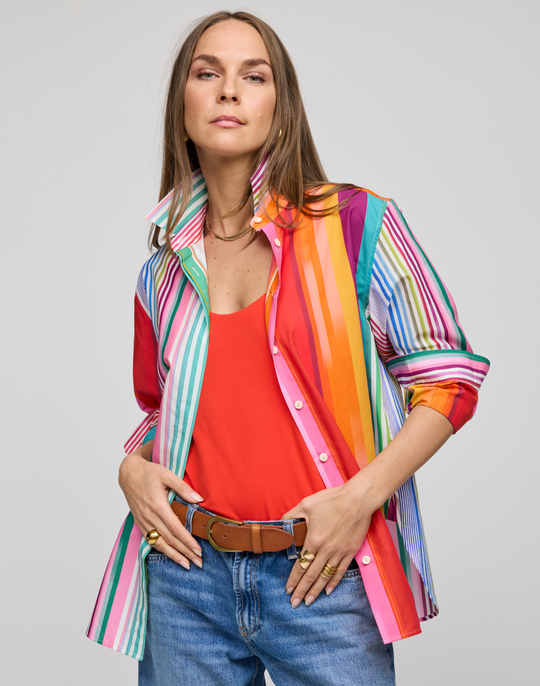 Halsey Long Sleeve Ombre Stripe Shirt