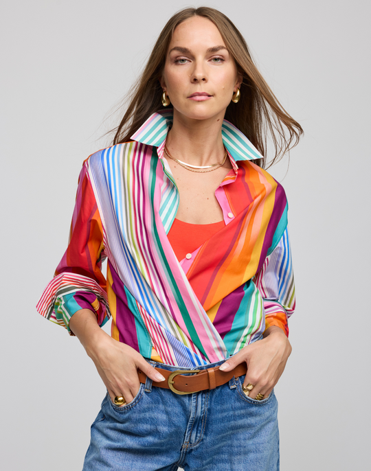 Halsey Long Sleeve Ombre Stripe Shirt