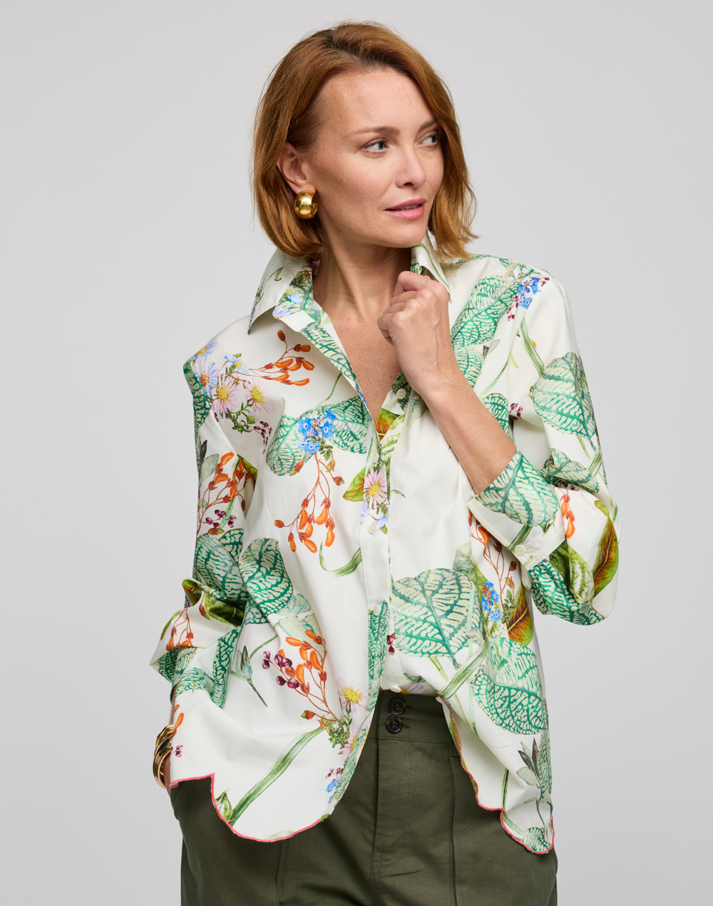 Blaire Long Sleeve Botanical Floral Shirt