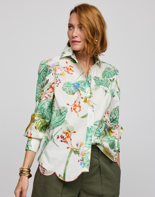Blaire Long Sleeve Botanical Floral Shirt