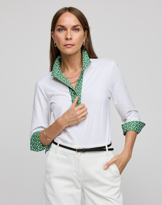 Ainsley 3/4 Sleeve Chain Link Shirt