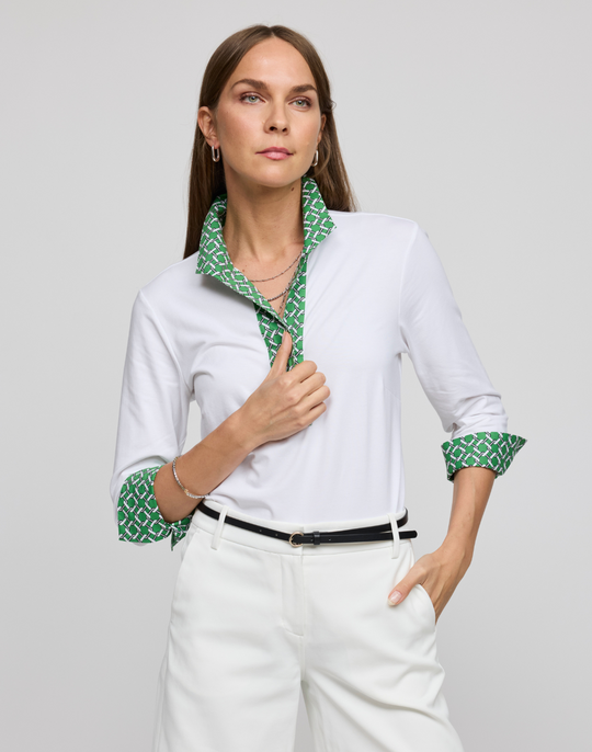 Ainsley 3/4 Sleeve Chain Link Shirt