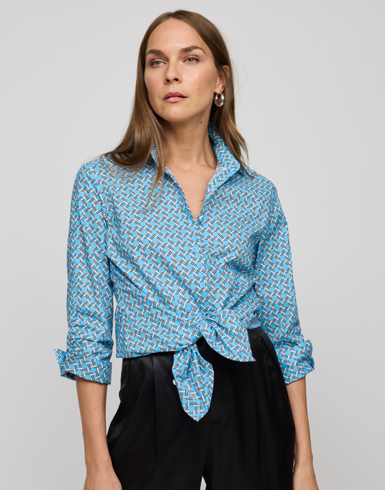 Zoey 3/4 Sleeve Chain Link Shirt