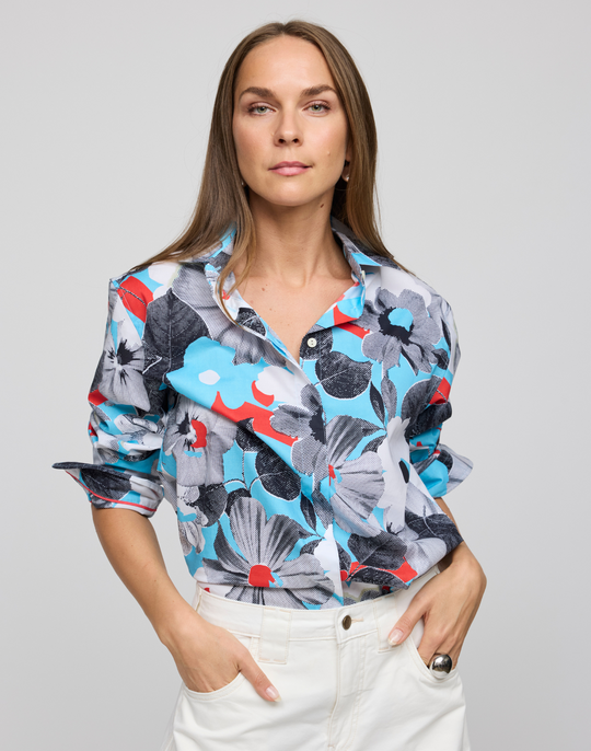 Halsey Long Sleeve Pop Art Flower Shirt