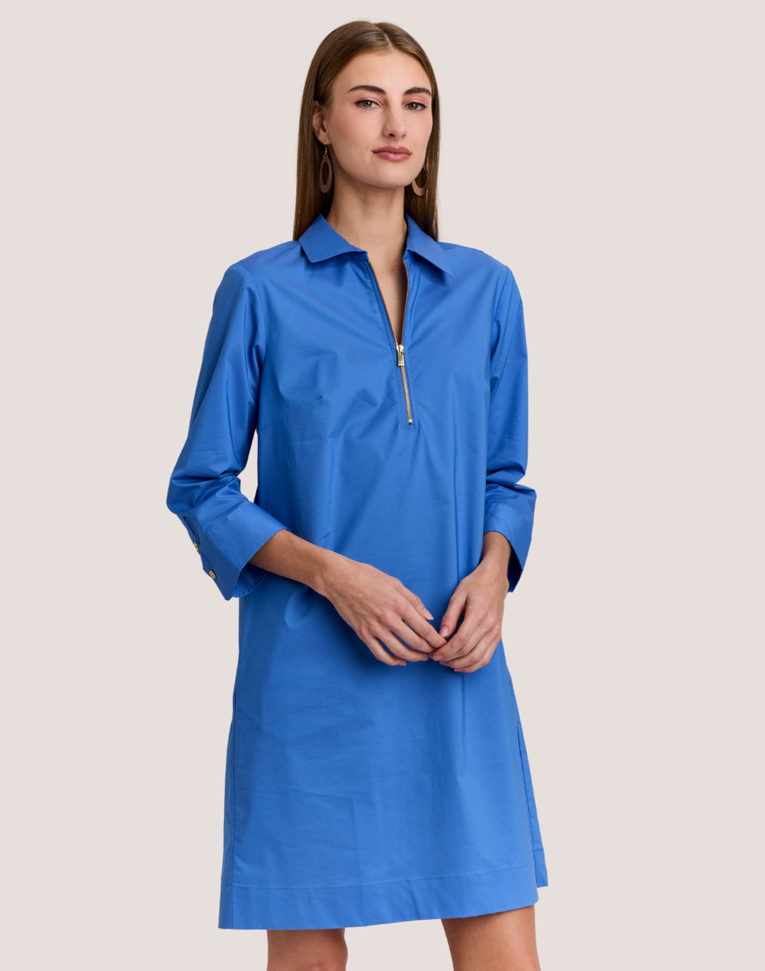 Alessa 3/4 Sleeve Dress Khaki / XL Alessa 3/4 Sleeve Dress Khaki / XL