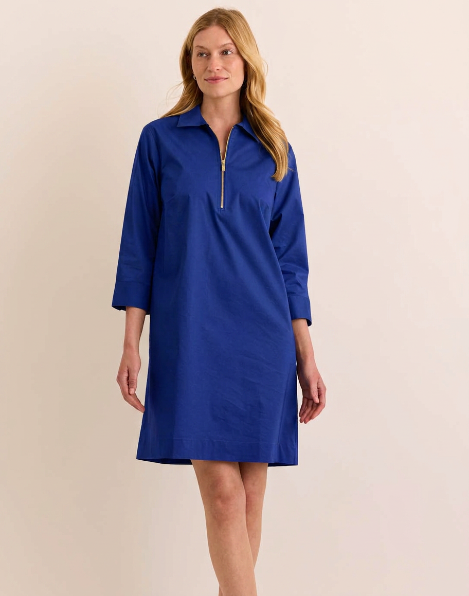 Alessa 3/4 Sleeve Dress Dark Blue / S