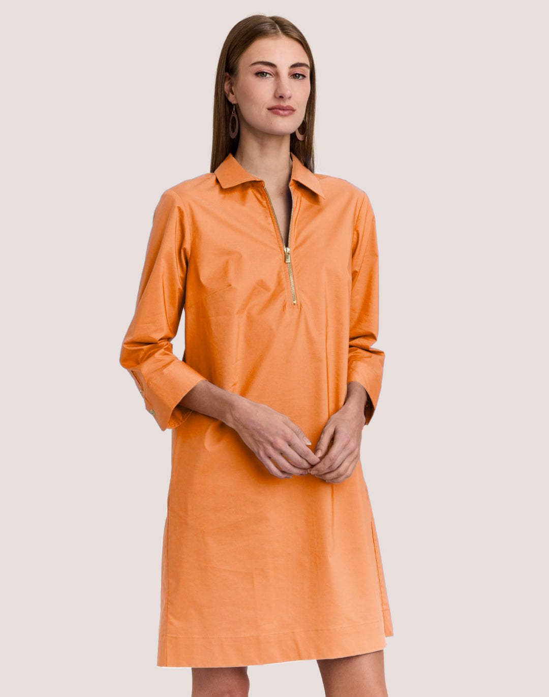 Alessa 3/4 Sleeve Dress Tangerine / L