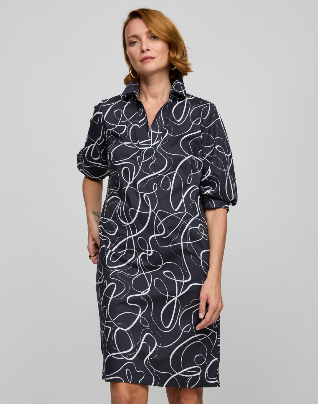 Vicky 3/4 Sleeve Ribbon Dress
