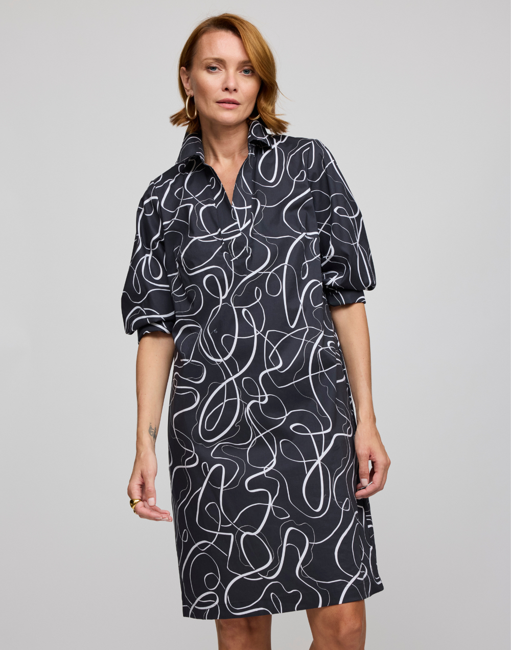 Vicky 3/4 Sleeve Ribbon Dress